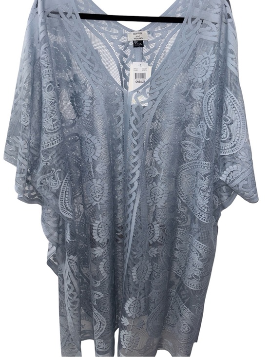David and Young Other - Sheer Lace Cover-Up - Light Blue, NWT